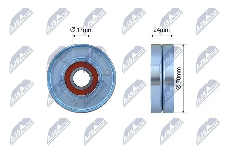 Deflection/Guide Pulley, V-ribbed belt NTY RNK-AU-067