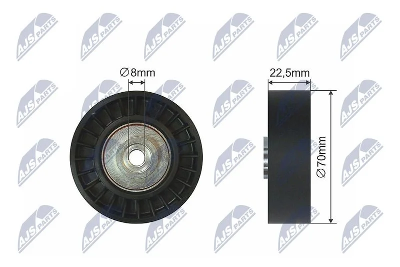 Deflection/Guide Pulley, V-ribbed belt NTY RNK-BM-003
