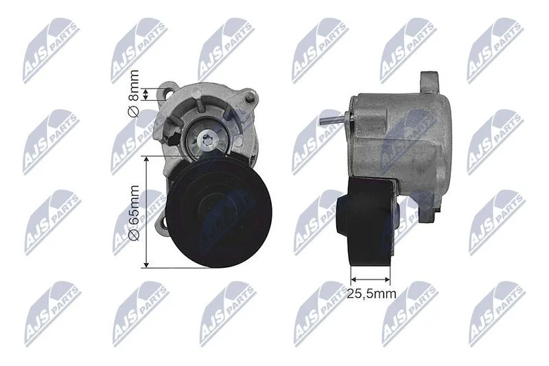 Tensioner Pulley, V-ribbed belt NTY RNK-CT-032