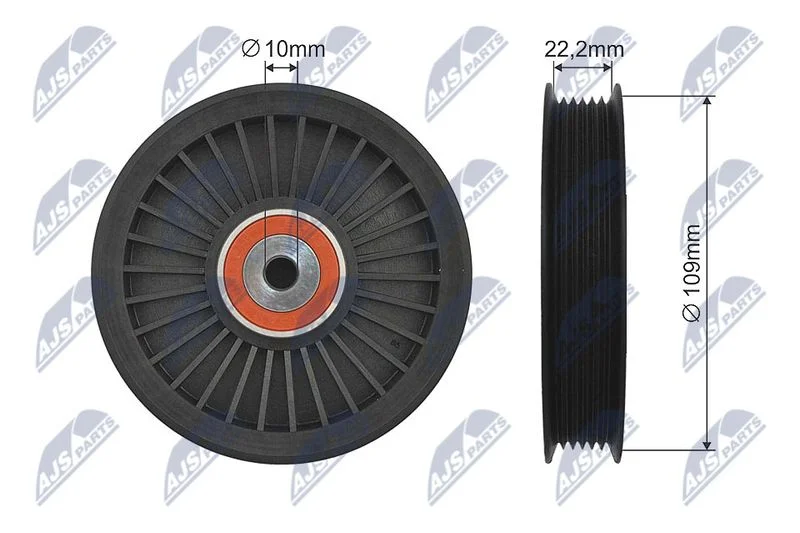 Deflection/Guide Pulley, V-ribbed belt NTY RNK-ME-010