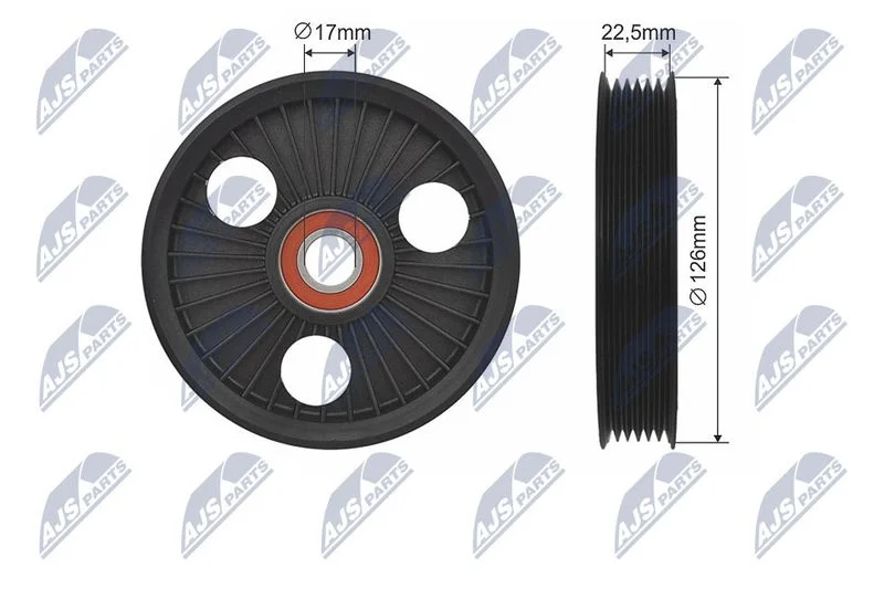 Deflection/Guide Pulley, V-ribbed belt NTY RNK-RE-016