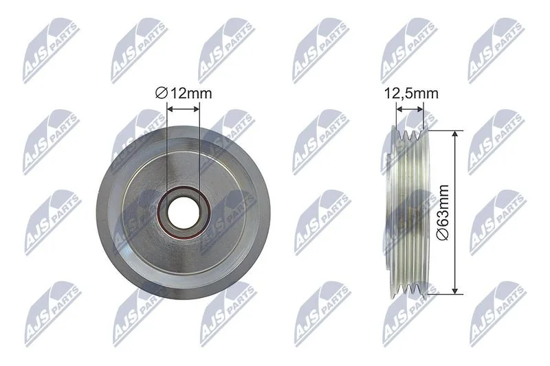 Deflection/Guide Pulley, V-ribbed belt NTY RNK-TY-034