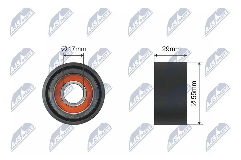 Tensioner Pulley, V-ribbed belt NTY RNK-BM-006