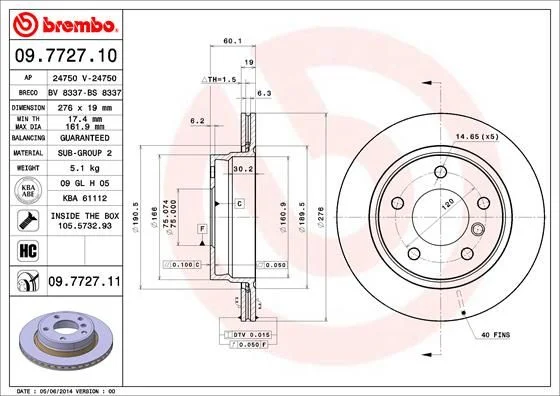 82 BREMBO 09.7727.11