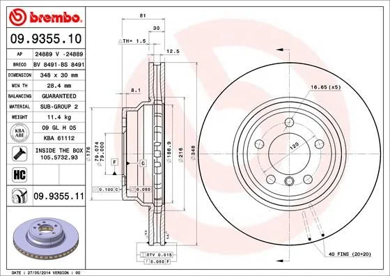 82 BREMBO 09.9355.11