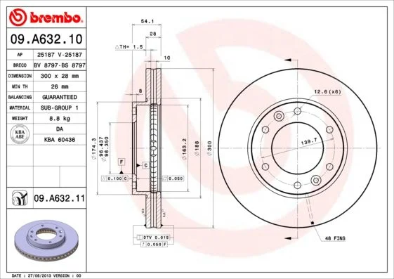 Brake Disc BREMBO 09.A632.11