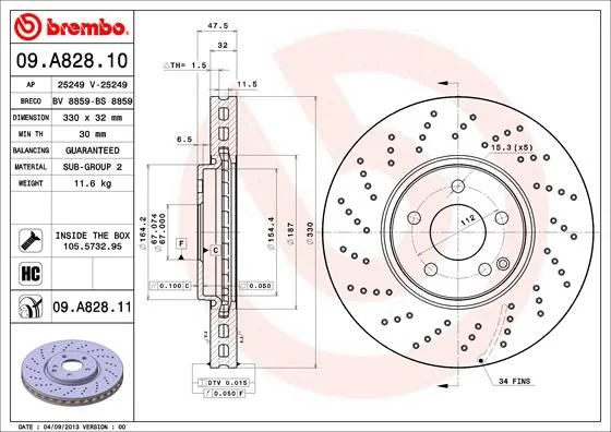 Brake Disc BREMBO 09.A828.11