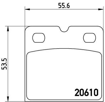 Conjunto de pastilhas de travão, travão de disco de estacionamento BREMBO P 02 001