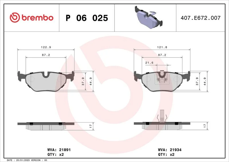 402 BREMBO P 06 025