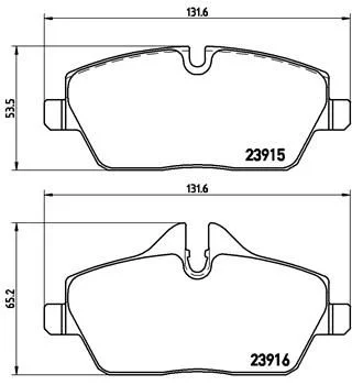 Brake Pad Set, disc brake BREMBO P 06 034X