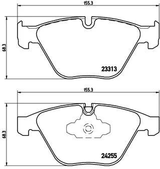 Conjunto de pastilhas de travão de disco BREMBO P 06 055