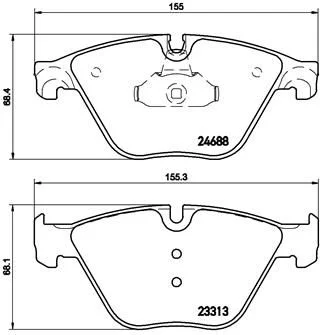 Conjunto de pastilhas de travão de disco BREMBO P 06 074