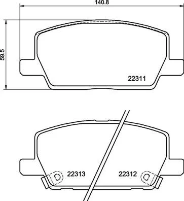 Brake Pad Set, disc brake BREMBO P 07 012