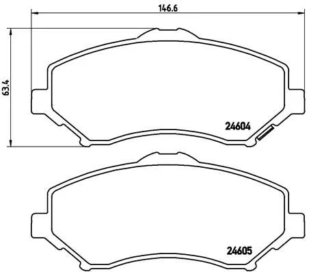 Brake Pad Set, disc brake BREMBO P 11 022