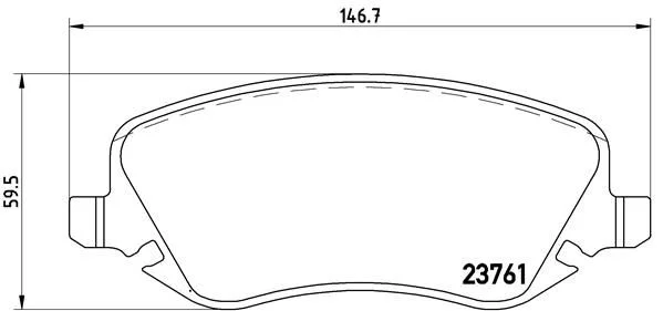 Brake Pad Set, disc brake BREMBO P 23 088