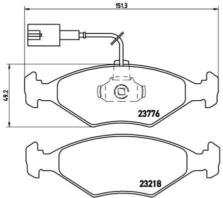 Conjunto de pastilhas de travão de disco BREMBO P 23 122