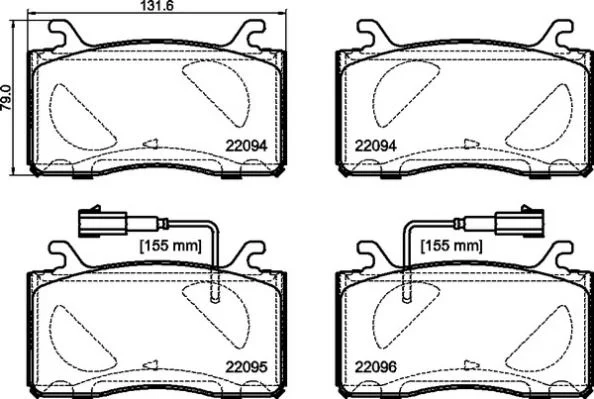 Brake Pad Set, disc brake BREMBO P 23 187