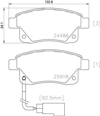 Conjunto de pastilhas de travão de disco BREMBO P 24 066
