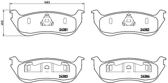 Conjunto de pastilhas de travão de disco BREMBO P 24 068