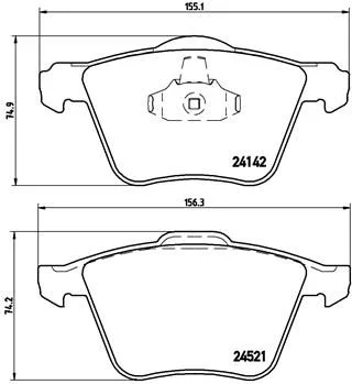 Conjunto de pastilhas de travão de disco BREMBO P 24 077