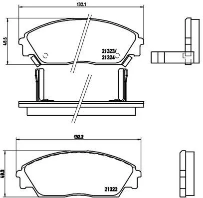 Conjunto de pastilhas de travão de disco BREMBO P 28 016