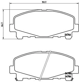 Conjunto de pastilhas de travão de disco BREMBO P 28 043X