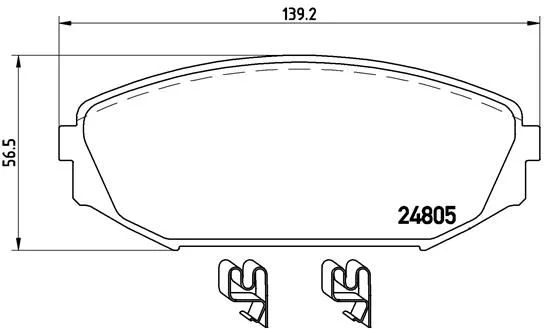 Conjunto de pastilhas de travão de disco BREMBO P 28 049