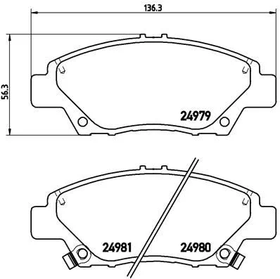 Conjunto de pastilhas de travão de disco BREMBO P 28 050X