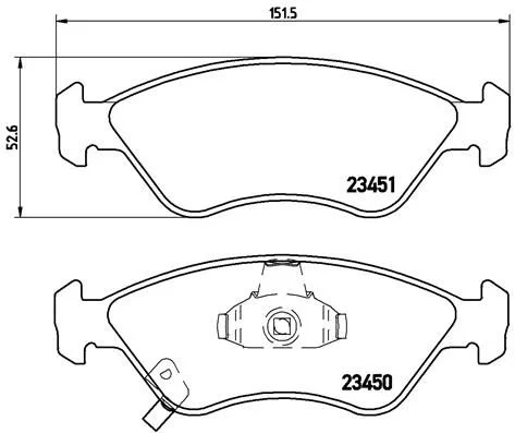 Conjunto de pastilhas de travão de disco BREMBO P 30 007