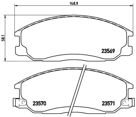 Conjunto de pastilhas de travão de disco BREMBO P 30 013