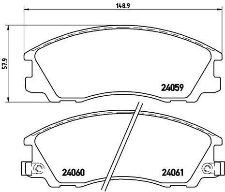 Conjunto de pastilhas de travão de disco BREMBO P 30 017