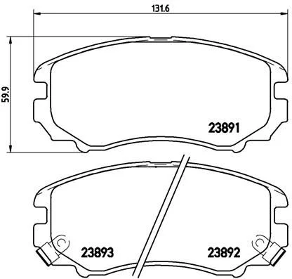 Brake Pad Set, disc brake BREMBO P 30 018X