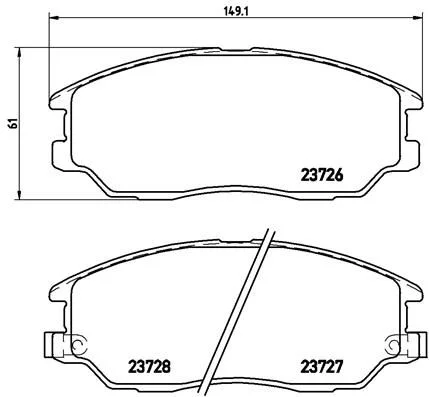 Conjunto de pastilhas de travão de disco BREMBO P 30 028