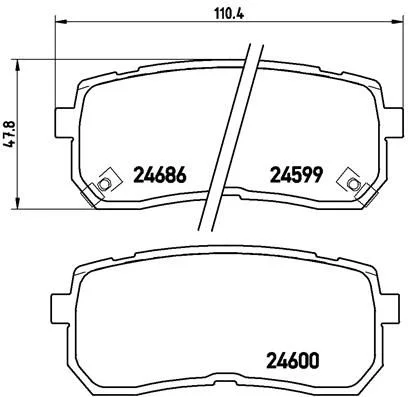 Conjunto de pastilhas de travão de disco BREMBO P 30 035