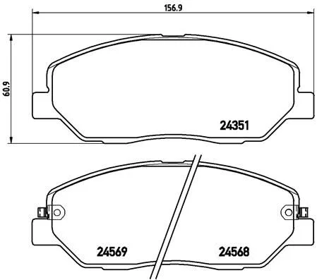 Conjunto de pastilhas de travão de disco BREMBO P 30 036