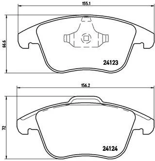 Conjunto de pastilhas de travão de disco BREMBO P 44 020X
