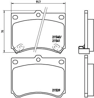 Conjunto de pastilhas de travão de disco BREMBO P 49 011