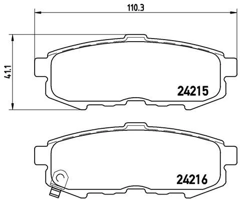 Conjunto de pastilhas de travão de disco BREMBO P 49 042