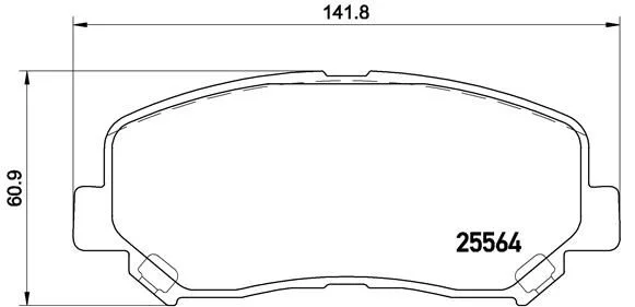 Brake Pad Set, disc brake BREMBO P 49 045