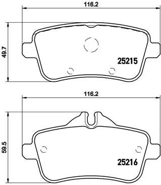 Conjunto de pastilhas de travão de disco BREMBO P 50 099