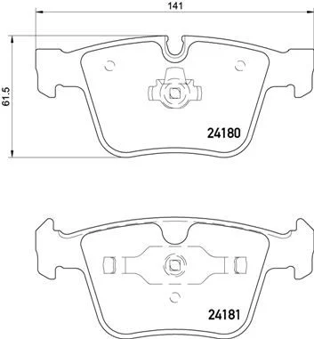 Brake Pad Set, disc brake BREMBO P 50 116