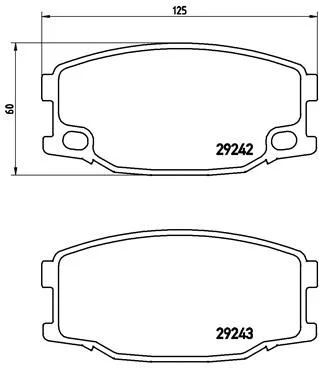 Conjunto de pastilhas de travão de disco BREMBO P 54 035