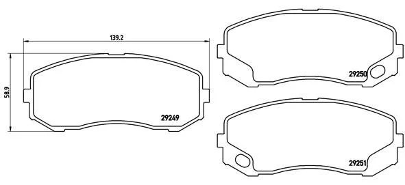 Brake Pad Set, disc brake BREMBO P 54 043