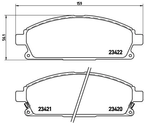 Conjunto de pastilhas de travão de disco BREMBO P 56 040