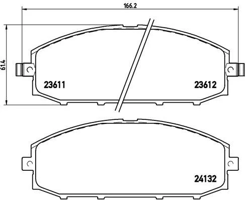 Brake Pad Set, disc brake BREMBO P 56 041
