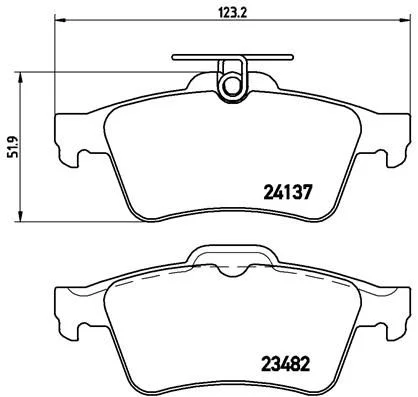 Conjunto de pastilhas de travão de disco BREMBO P 59 042
