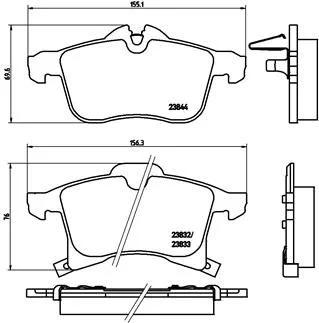 Conjunto de pastilhas de travão de disco BREMBO P 59 045X