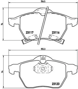 Conjunto de pastilhas de travão de disco BREMBO P 59 048