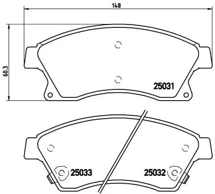 Conjunto de pastilhas de travão de disco BREMBO P 59 076X