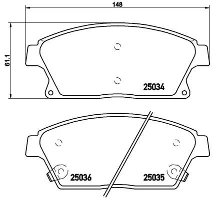 Conjunto de pastilhas de travão de disco BREMBO P 59 077X